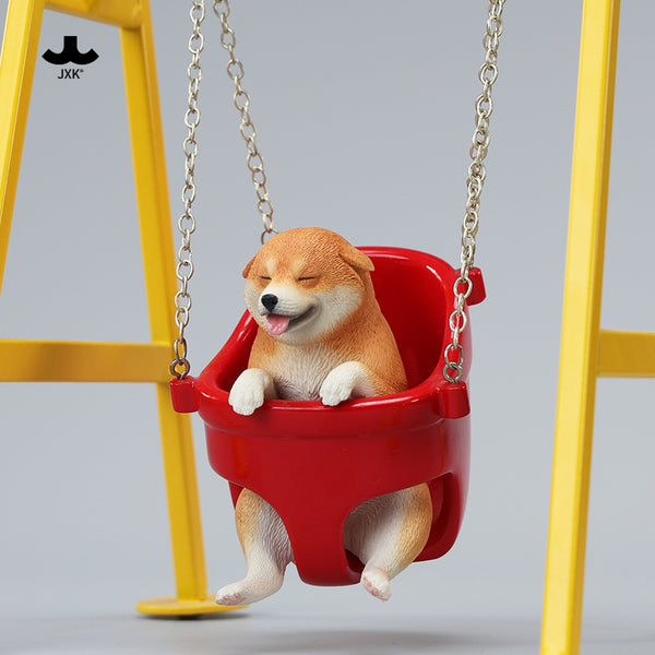 JXK 1/6蕩秋千的柴犬2.0 Shiba Inu Figurine on The Swing