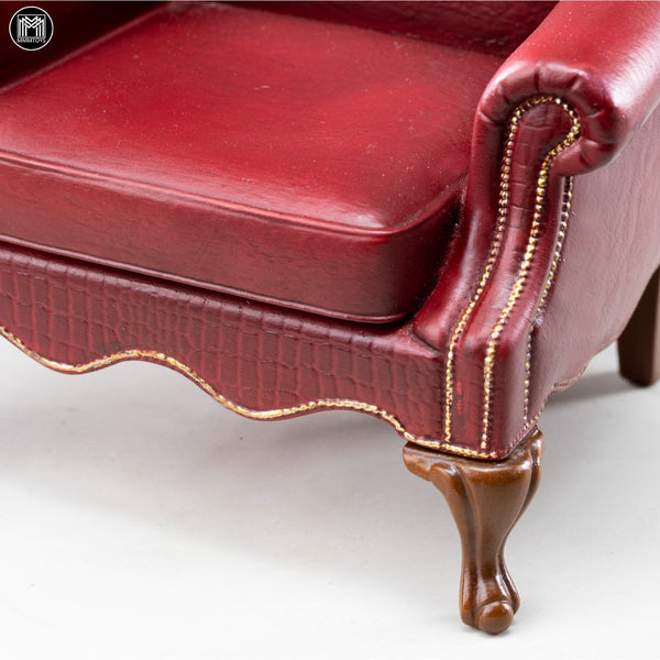 MMMTOYS 1/12酒紅莊園沙發椅 1/12 Burgundy Manor Armchair (預購商品)