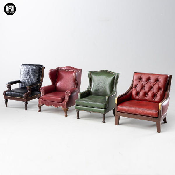 MMMTOYS 1/12紅色切斯特沙發椅 1/12Red Chesterfield Armchair (預購商品)
