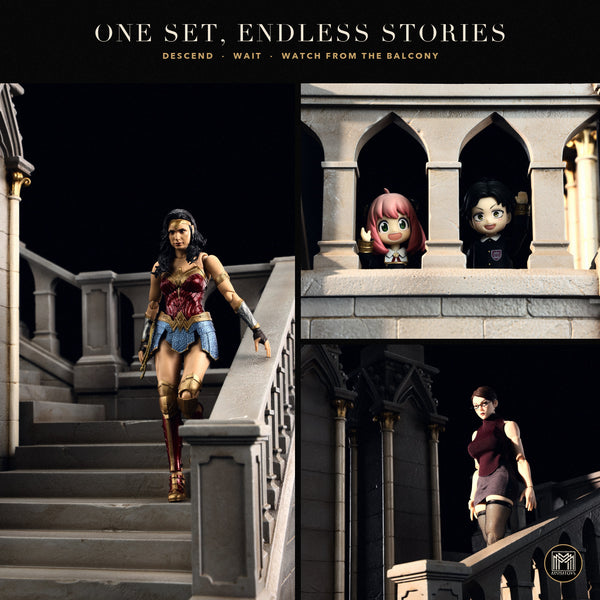 MMMTOYS 1/12哥德教堂階梯地台 1/12 Gothic Cathedral Staircase Display Base (預購商品)