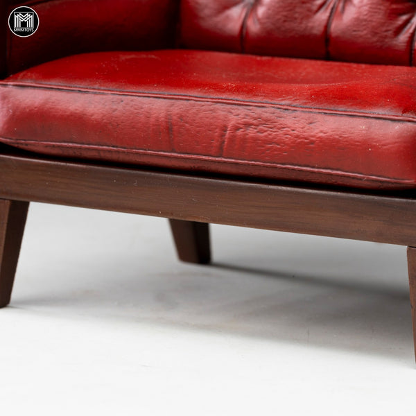 MMMTOYS 1/12紅色切斯特沙發椅 1/12Red Chesterfield Armchair (預購商品)
