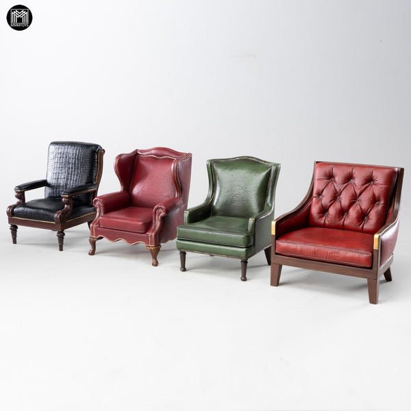MMMTOYS 1/12酒紅莊園沙發椅 1/12 Burgundy Manor Armchair (預購商品)