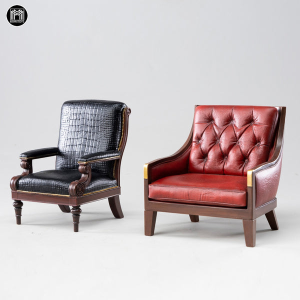 MMMTOYS 1/12紅色切斯特沙發椅 1/12Red Chesterfield Armchair (預購商品)