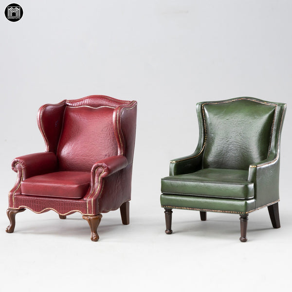 MMMTOYS 1/12酒紅莊園沙發椅 1/12 Burgundy Manor Armchair (預購商品)