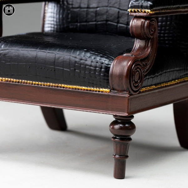MMMTOYS 1/12黑鱷紳士沙發椅 1/12Black Croc Gentleman Armchair (預購商品)
