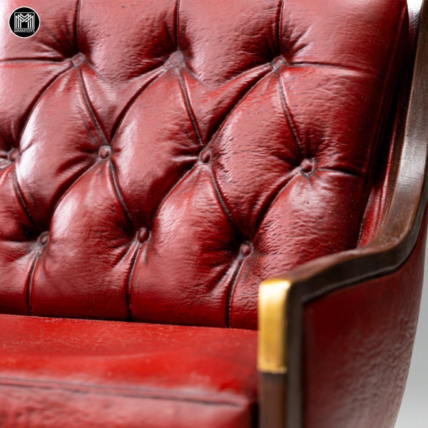 MMMTOYS 1/12紅色切斯特沙發椅 1/12Red Chesterfield Armchair (預購商品)