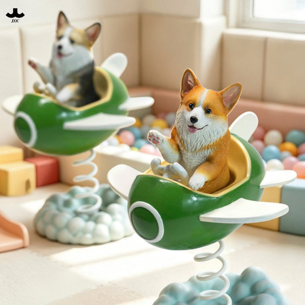 JXK 飛基搖搖樂 Flying Corgi Wobbler (預購商品)