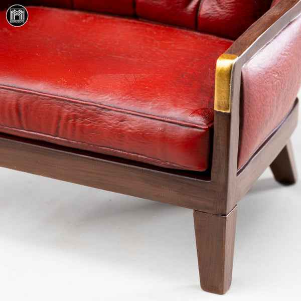 MMMTOYS 1/12紅色切斯特沙發椅 1/12Red Chesterfield Armchair (預購商品)