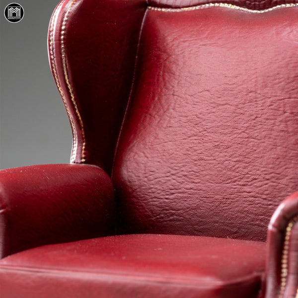 MMMTOYS 1/12酒紅莊園沙發椅 1/12 Burgundy Manor Armchair (預購商品)