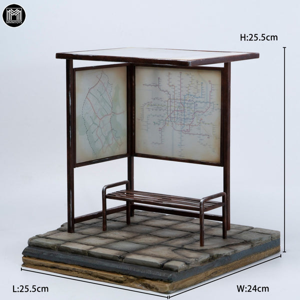 MMMTOYS 1/12公交站台 1/12 Bus Stop Diorama (預購商品)