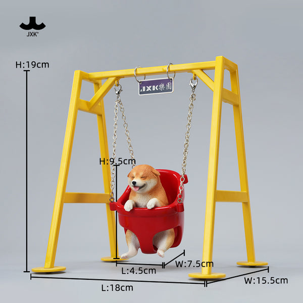 JXK 1/6蕩秋千的柴犬2.0 Shiba Inu Figurine on The Swing