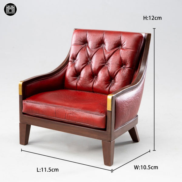 MMMTOYS 1/12紅色切斯特沙發椅 1/12Red Chesterfield Armchair (預購商品)