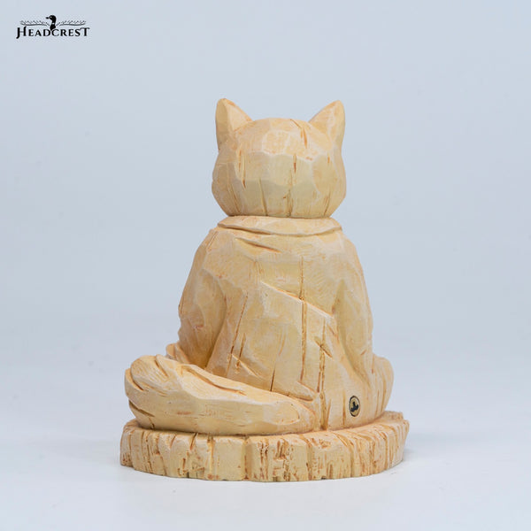 JXK 木刻禪貓 Zen Cat Woodcarving (預購商品)