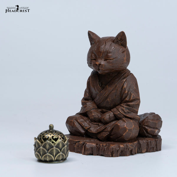 JXK 木刻禪貓 Zen Cat Woodcarving (預購商品)