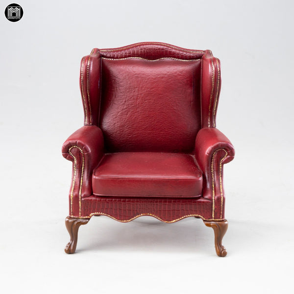 MMMTOYS 1/12酒紅莊園沙發椅 1/12 Burgundy Manor Armchair (預購商品)