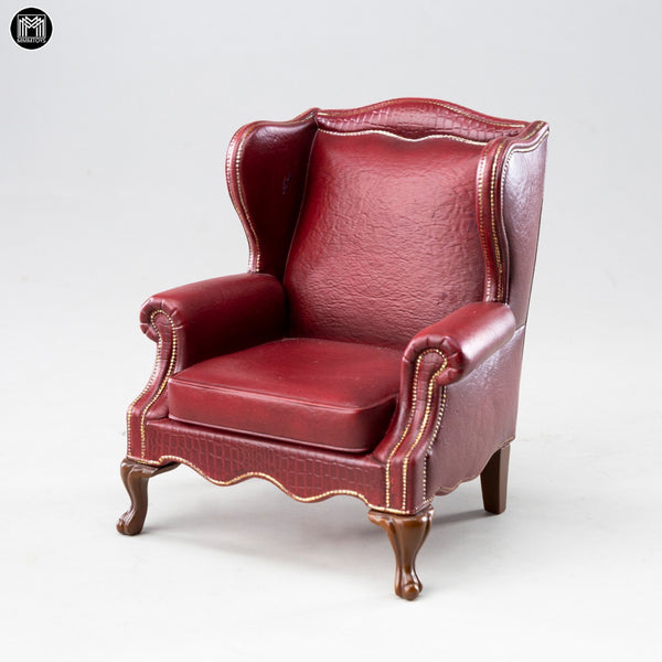 MMMTOYS 1/12酒紅莊園沙發椅 1/12 Burgundy Manor Armchair (預購商品)