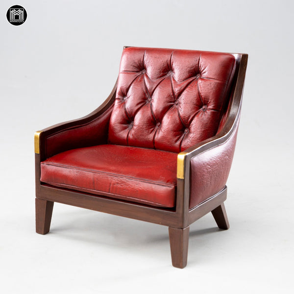 MMMTOYS 1/12紅色切斯特沙發椅 1/12Red Chesterfield Armchair (預購商品)