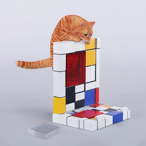 JXK 1/6爬墻貓 1/6 Scale Mondrian Wall-Climbing Cat Statue