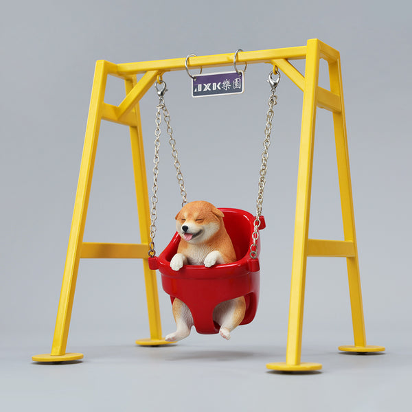 JXK 1/6蕩秋千的柴犬2.0 Shiba Inu Figurine on The Swing