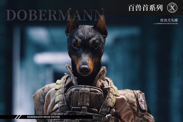 JXK 1/6百獸首系列 杜賓犬頭雕 Doberman Head Figuer